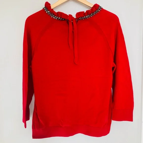 NWOT Talbots ruffle neck sweater - Picture 2 of 8